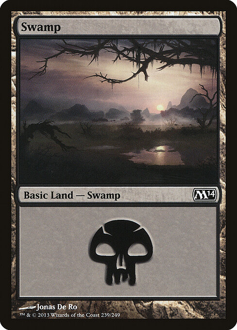 Swamp — Magic 2014 #239, art by Jonas De Ro