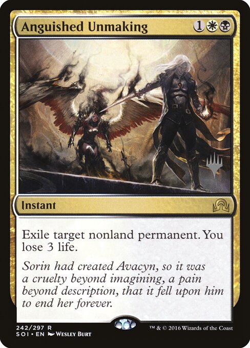 Anguished Unmaking — Shadows over Innistrad Promos #242p, art by Wesley Burt