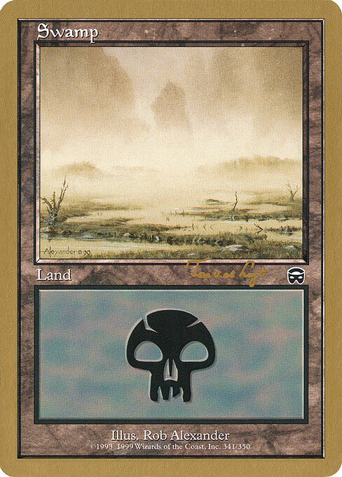 Swamp — World Championship Decks 2001 #tvdl341, art by Rob Alexander