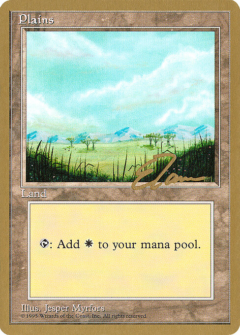 Plains — Pro Tour Collector Set #et365, art by Jesper Myrfors