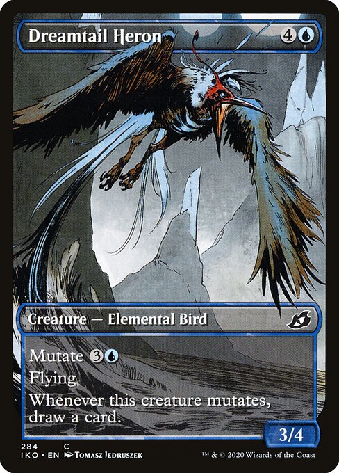 Dreamtail Heron — Ikoria: Lair of Behemoths #284, art by Tomasz Jedruszek