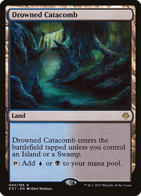 Drowned Catacomb — Archenemy: Nicol Bolas #94, art by Dave Kendall