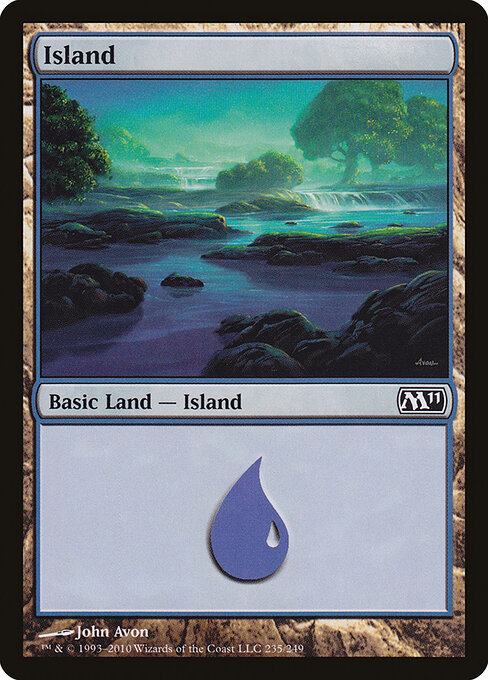 Island — Magic 2011 #235, art by John Avon