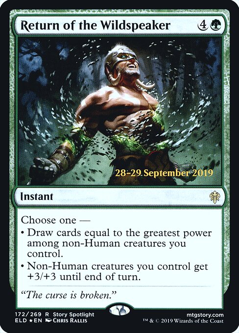 Return of the Wildspeaker — Throne of Eldraine Promos #172s, art by Chris Rallis