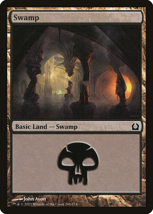 Swamp — Return to Ravnica #260, art by John Avon