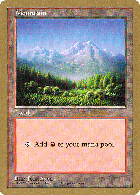 Mountain — World Championship Decks 1997 #jk443, art by John Avon