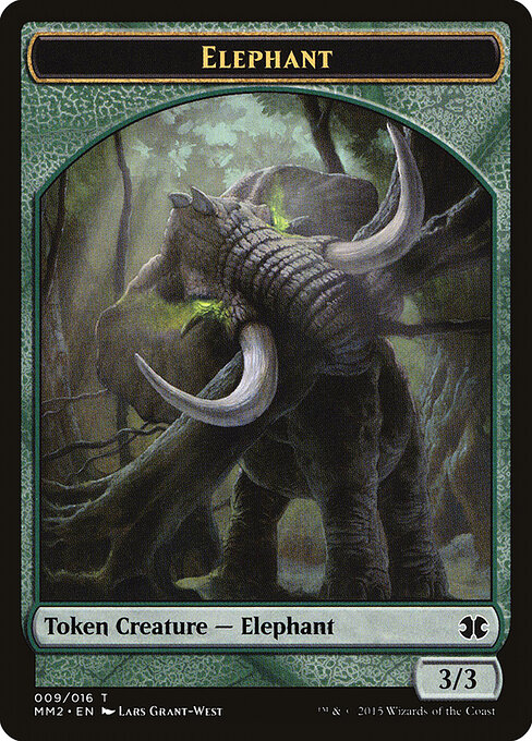 Elephant — Modern Masters 2015 Tokens #9, art by Lars Grant-West