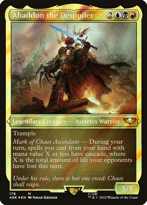 Abaddon the Despoiler — Warhammer 40,000 Commander #178, art by Johan Grenier