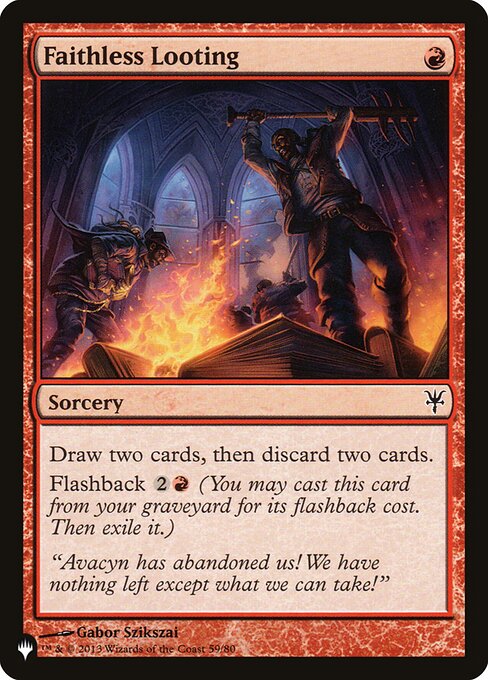 Faithless Looting — The List #DDK-59, art by Gabor Szikszai