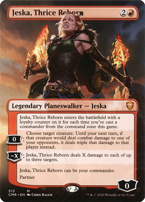 Jeska, Thrice Reborn — Commander Legends #513, art by Chris Rallis