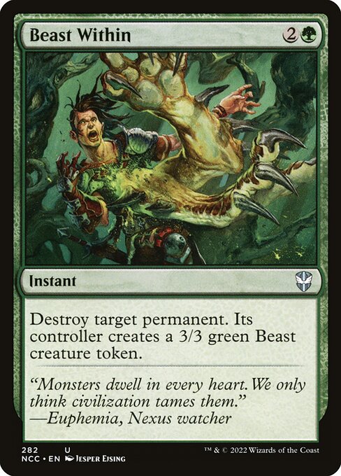 Beast Within — New Capenna Commander #282, art by Jesper Ejsing
