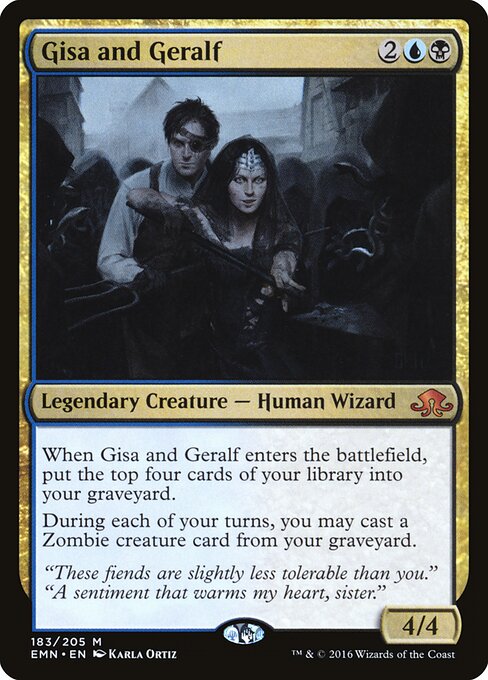 Gisa and Geralf — Eldritch Moon #183, art by Karla Ortiz