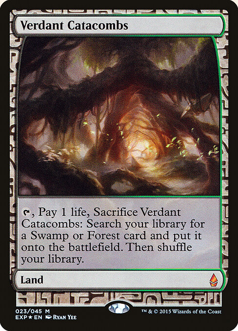 Verdant Catacombs — Zendikar Expeditions #23, art by Ryan Yee