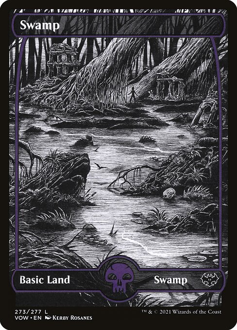 Swamp — Innistrad: Crimson Vow #273, art by Kerby Rosanes