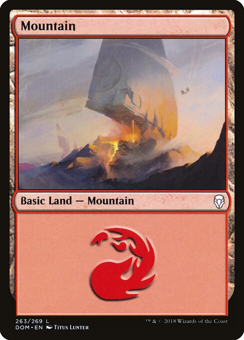Mountain — Dominaria #263, art by Titus Lunter
