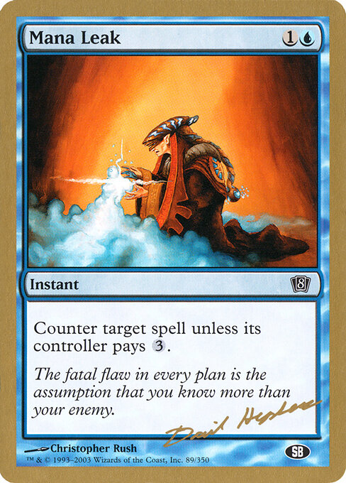 Mana Leak — World Championship Decks 2003 #dh89sb, art by Christopher Rush