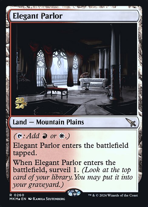 Elegant Parlor — Murders at Karlov Manor Promos #260s, art by Kamila Szutenberg