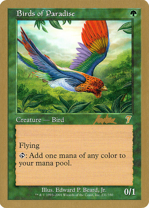 Birds of Paradise — World Championship Decks 2002 #bk231, art by Edward P. Beard, Jr.
