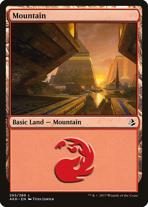 Mountain — Amonkhet #265, art by Titus Lunter