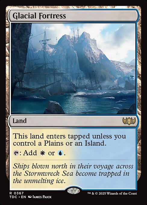 Glacial Fortress — Tarkir: Dragonstorm Commander #367, art by James Paick