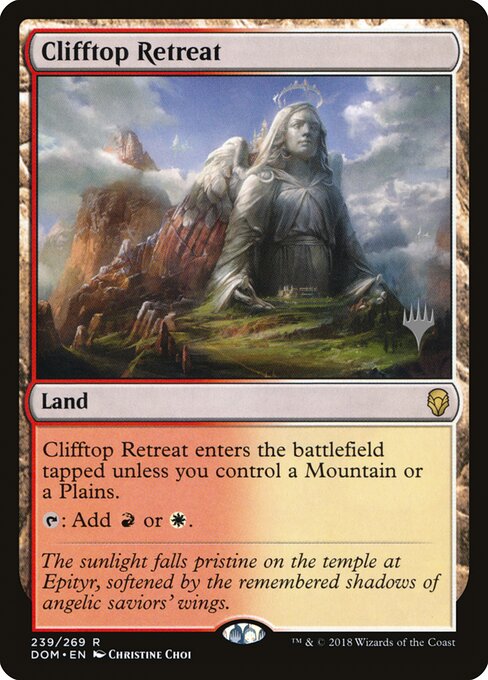 Clifftop Retreat — Dominaria Promos #239p, art by Christine Choi