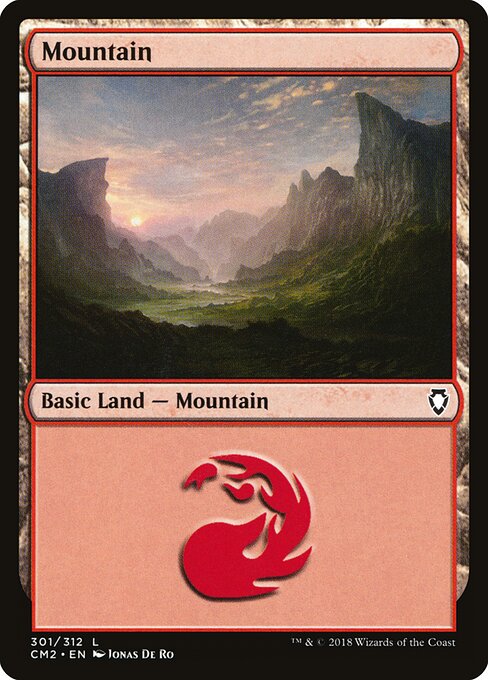 Mountain — Commander Anthology Volume II #301, art by Jonas De Ro