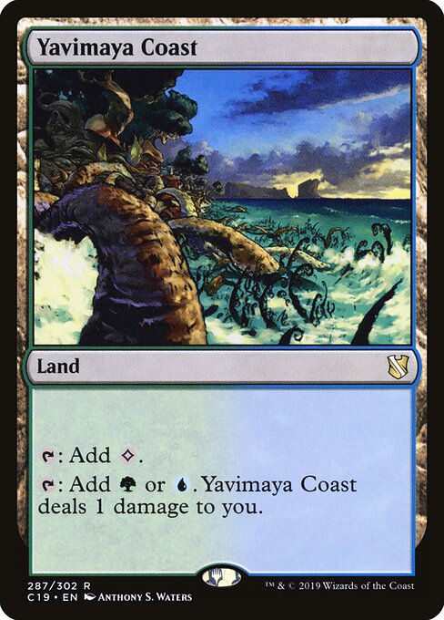 Yavimaya Coast — Commander 2019 #287, art by Anthony S. Waters