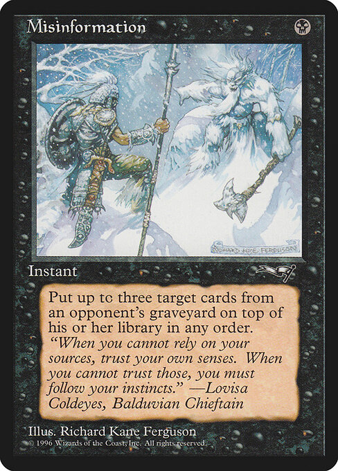 Misinformation — Alliances #56, art by Richard Kane Ferguson