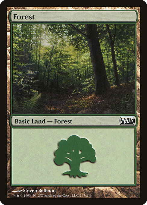 Forest — Magic 2013 #247, art by Steven Belledin