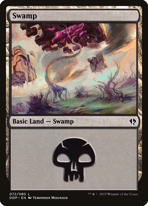 Swamp — Duel Decks: Zendikar vs. Eldrazi #72, art by Véronique Meignaud