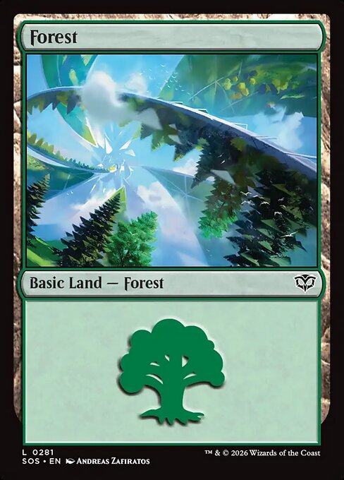Forest — Secrets of Strixhaven #281, art by Andreas Zafiratos