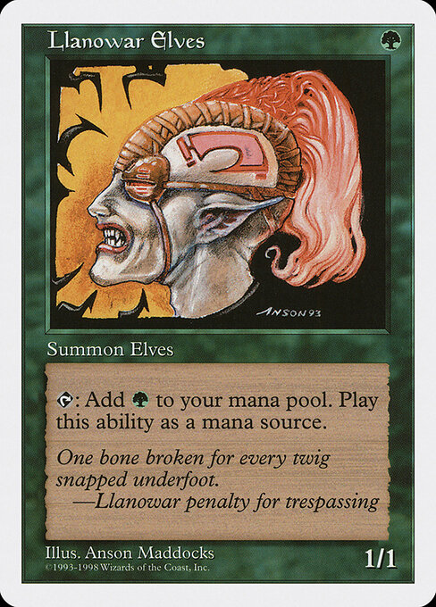 Llanowar Elves — Anthologies #59, art by Anson Maddocks