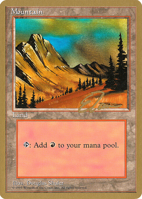 Mountain — Pro Tour Collector Set #et375, art by Douglas Shuler