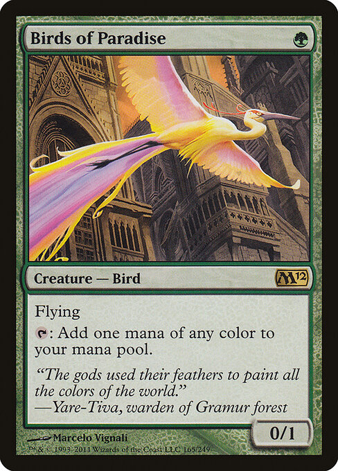 Birds of Paradise — Magic 2012 #165, art by Marcelo Vignali