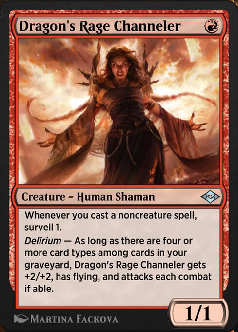 Dragon's Rage Channeler — Jumpstart: Historic Horizons #438, art by Martina Fačková