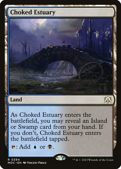 Choked Estuary — March of the Machine Commander #394, art by Vincent Proce