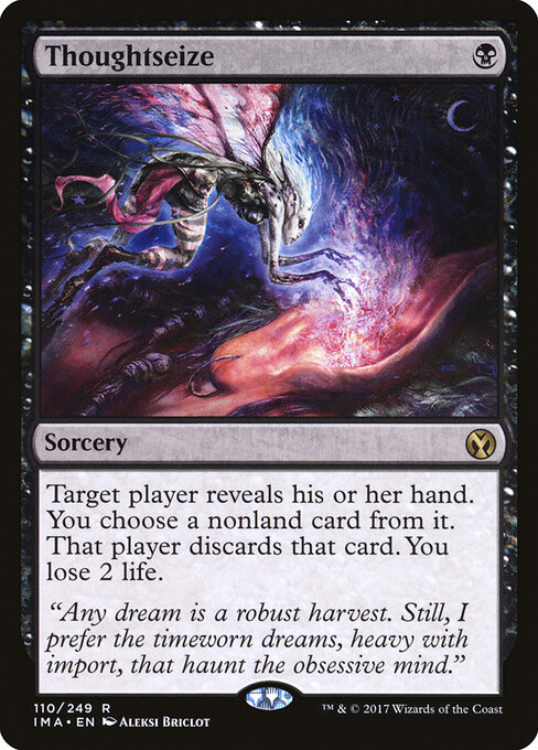 Thoughtseize — Iconic Masters #110, art by Aleksi Briclot