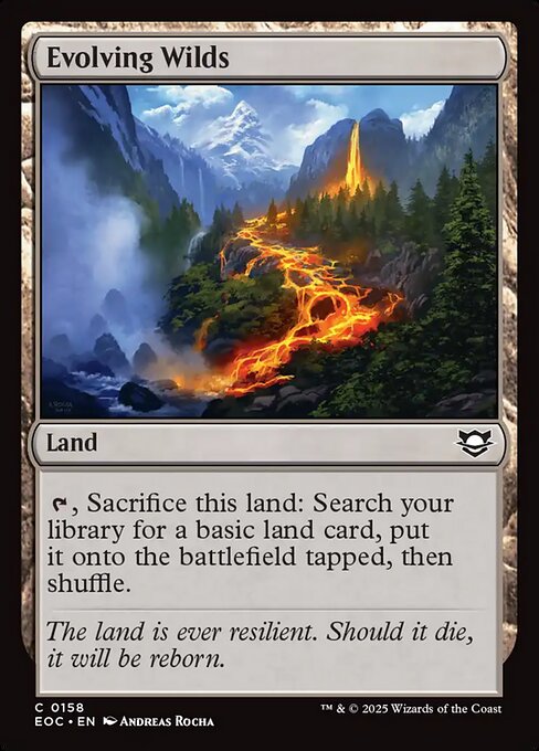 Evolving Wilds — Edge of Eternities Commander #158, art by Andreas Rocha