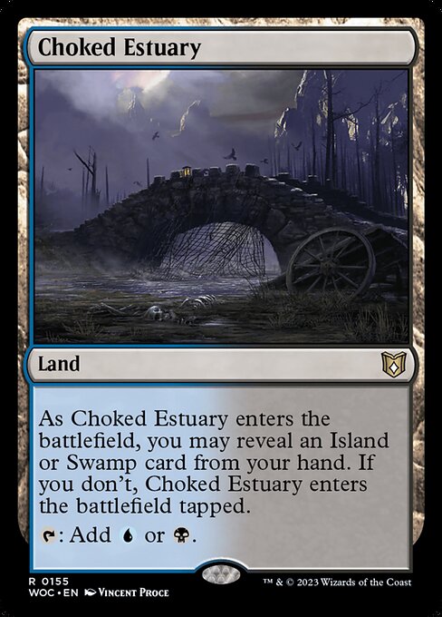 Choked Estuary — Wilds of Eldraine Commander #155, art by Vincent Proce