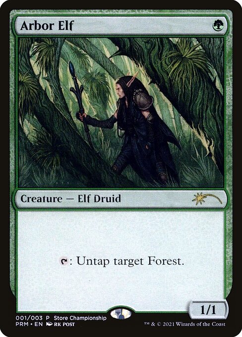 Arbor Elf — Wizards Play Network 2021 #1, art by rk post