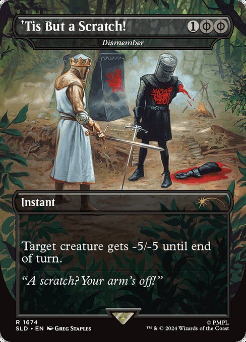 Dismember — 'Tis But a Scratch! — Secret Lair Drop #1674, art by Greg Staples