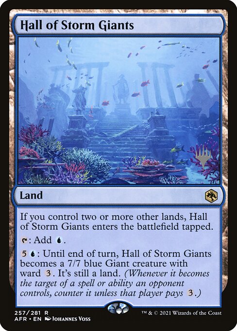 Hall of Storm Giants — Adventures in the Forgotten Realms Promos #257p, art by Johannes Voss