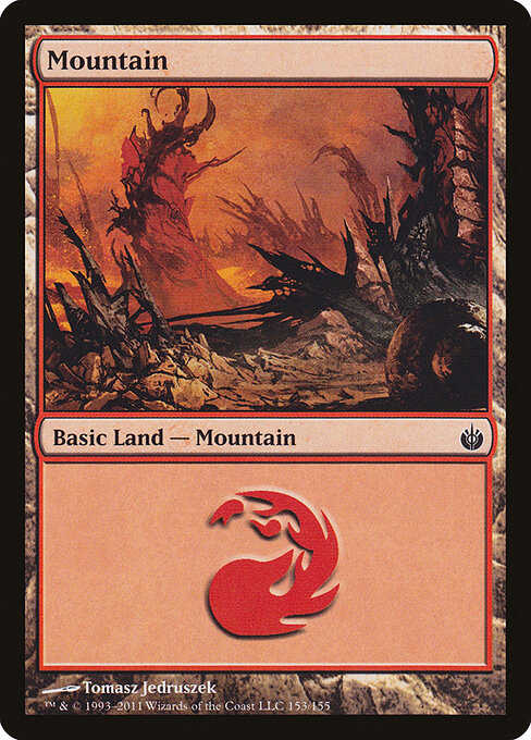 Mountain — Mirrodin Besieged #153, art by Tomasz Jedruszek