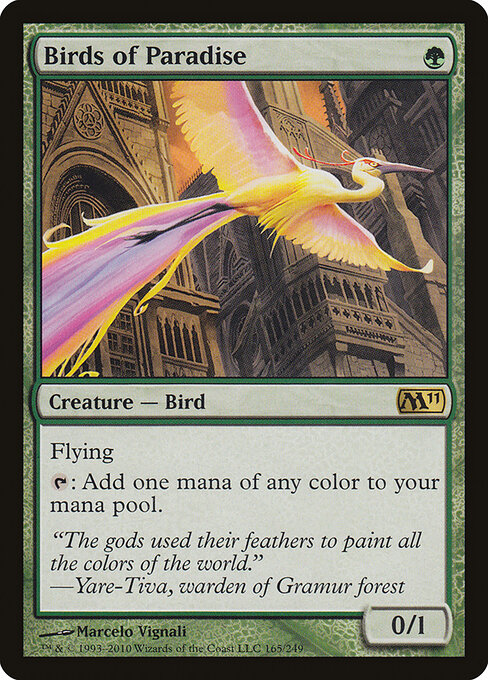 Birds of Paradise — Magic 2011 #165, art by Marcelo Vignali