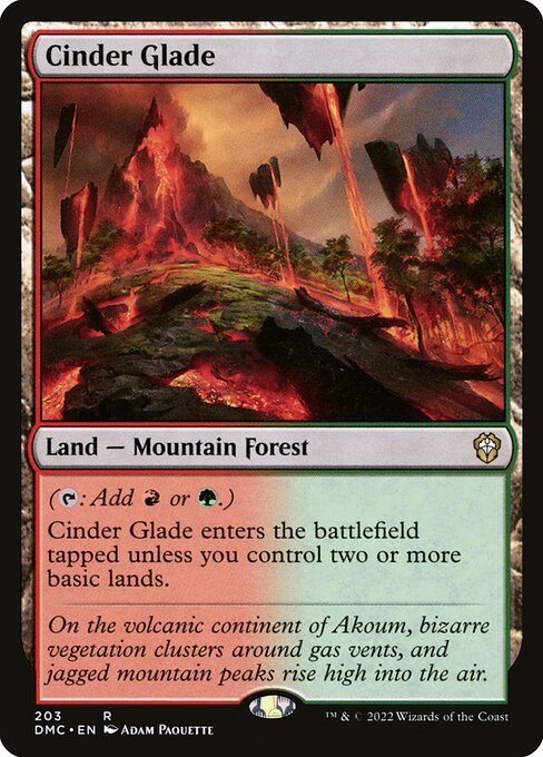 Cinder Glade — Dominaria United Commander #203, art by Adam Paquette
