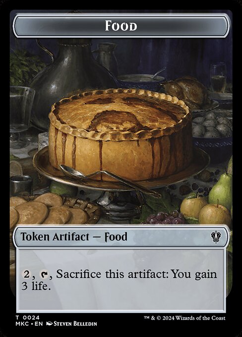 Food — Murders at Karlov Manor Commander Tokens #24, art by Steven Belledin