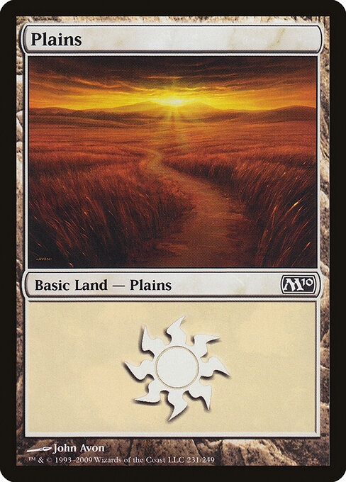 Plains — Magic 2010 #231, art by John Avon