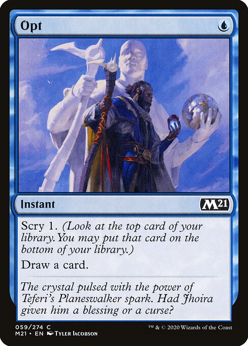 Opt — Core Set 2021 #59, art by Tyler Jacobson