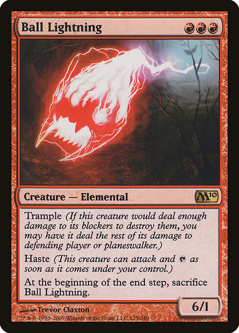 Ball Lightning — Magic 2010 #125, art by Trevor Claxton