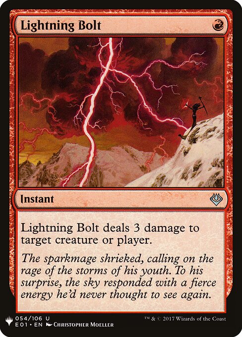 Lightning Bolt — The List #E01-54, art by Christopher Moeller